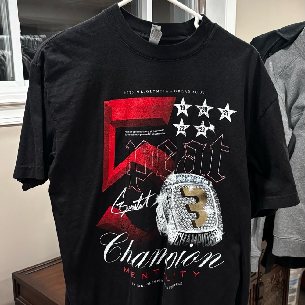 Authentic Cbum Shirt, 5-Peat Champion Mentality, Chris Bumstead Mr. Olympia, M